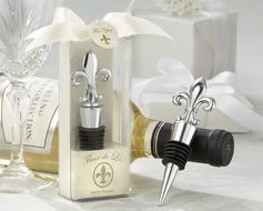 Elegant Fleur de Lis Chrome Bottle Stopper (052013740)