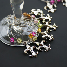 Fleur De Lis Wine Charms Wedding Favors (Set of Six) (052019995)